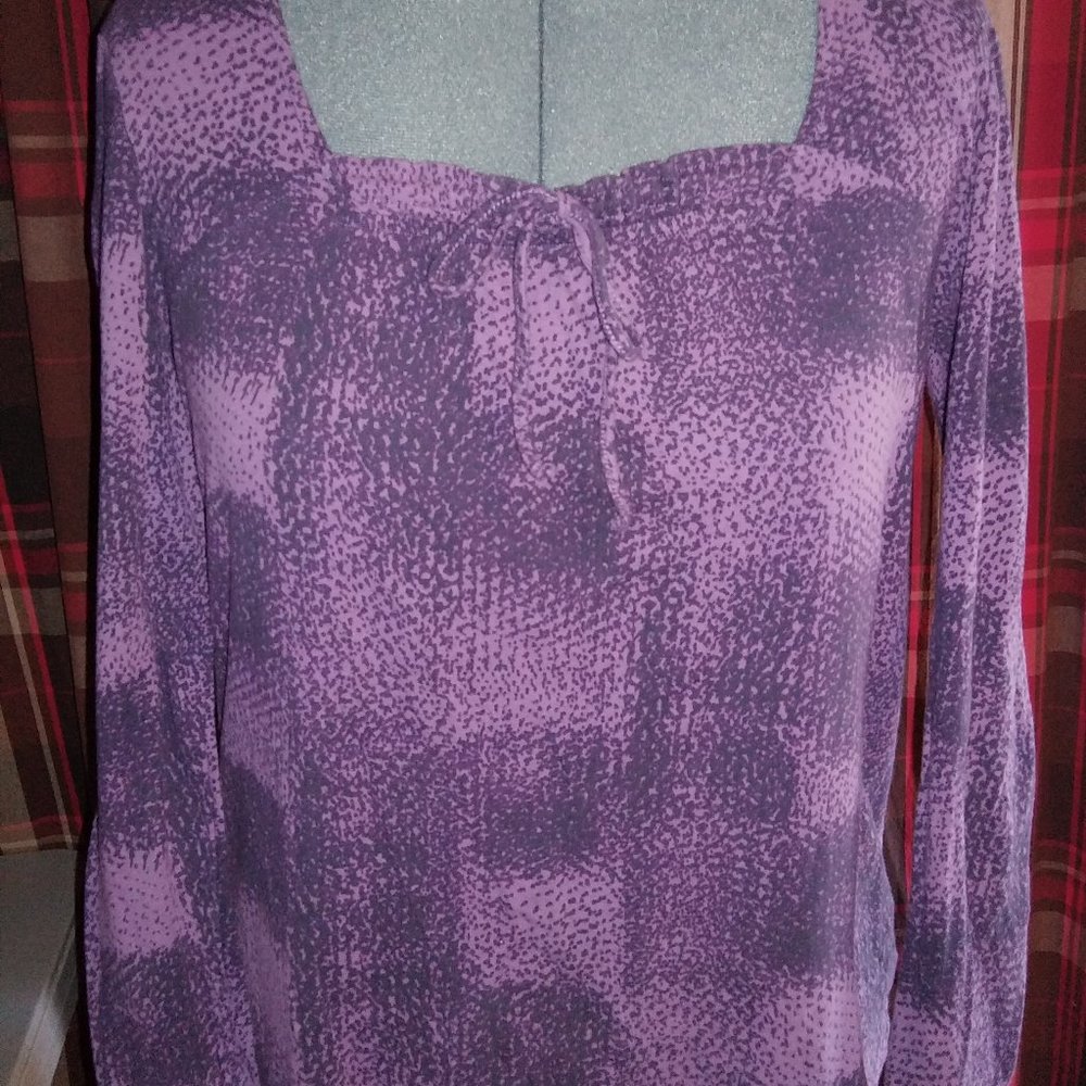 *3 for $18* Daisy Fuentes purple longsleeve top